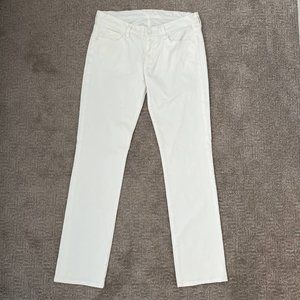 Women's Seven 7 For All Man Kind Straight Leg White Jeans